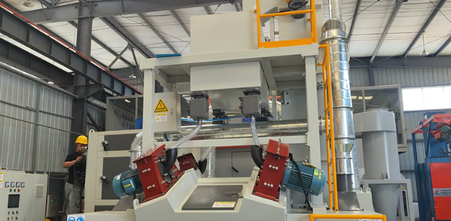 宣城板材除锈强化，通过式抛丸机应用案例